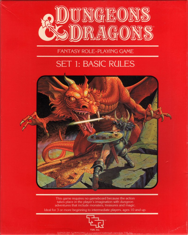 Dragon picture on the cover of the D&D basic rules, a.k.a. 'The Red Box'