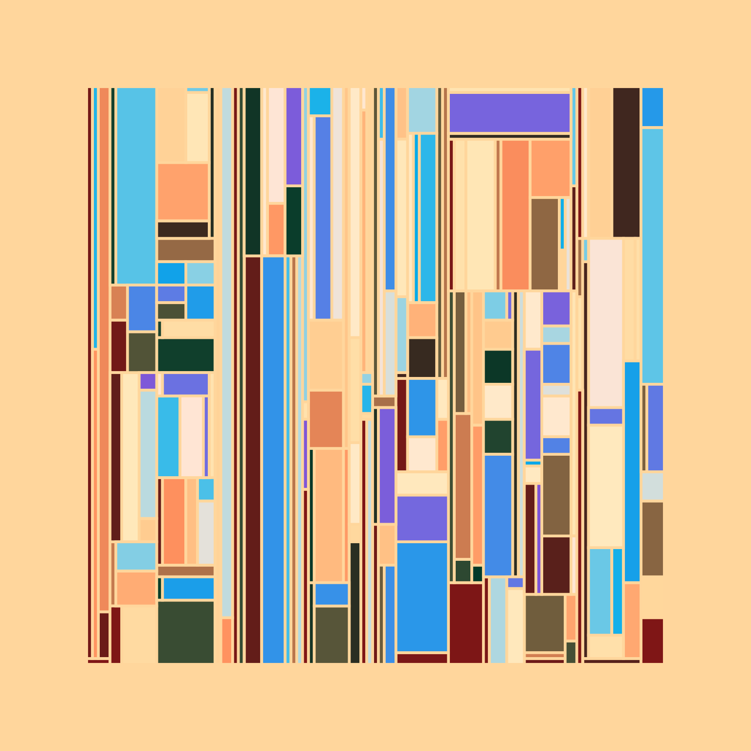 Rectangle themed art with a subdued palette